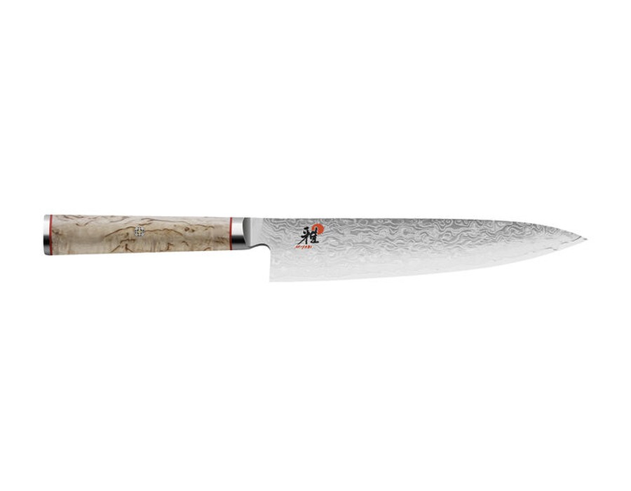 Miyabi Birchwood SG2 8-inch chef knife with Damascus blade and Karelian birch handle